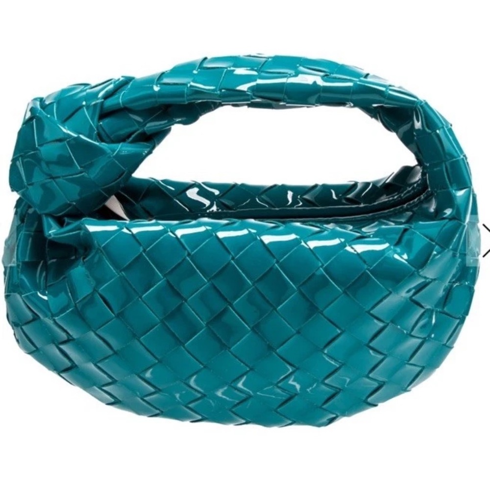 Bottega Veneta Shiny Teal Mini Bag